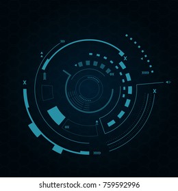 Digital futuristic user interface, HUD for app and web. Abstract vector illustration futuristic concept.