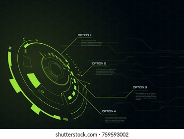Digital futuristic user interface, HUD for app and web. Abstract vector illustration futuristic concept.