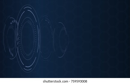Digital futuristic user interface, HUD for app and web. Abstract vector illustration futuristic concept.