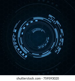 Digital futuristic user interface, HUD for app and web. Abstract vector illustration futuristic concept.