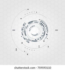 Digital futuristic user interface, HUD for app and web. Abstract vector illustration futuristic concept.