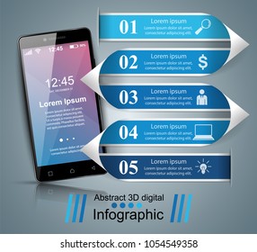 Digital gadget, smartphone tablet icon. Business infographic. Vector eps 10