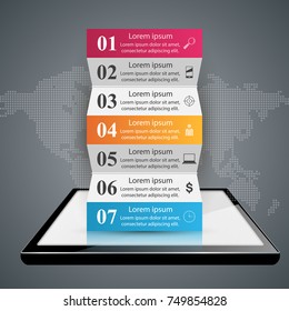 Digital gadget, smartphone tablet icon. Business infographic. Vector eps 10