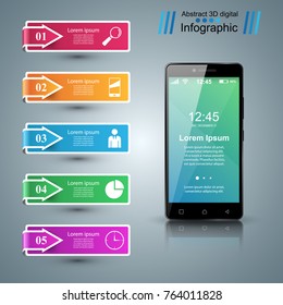 Digital gadget, smartphone tablet icon. Business infographic. Vector eps 10