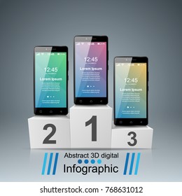 Digital gadget, smartphone tablet icon. Business infographic. Vector eps 10