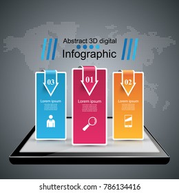 Digital gadget, smartphone tablet icon. Business infographic. Vector eps 10