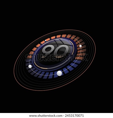 Digital gage screen interface, Modern design of Number progress screen