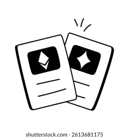 Digital game cards vector design in modern style