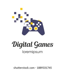 Digital Games logo symbol or icon template design