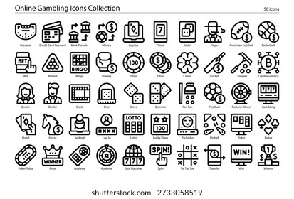 Digital gaming icons featuring internet gaming tools, online betting symbols, digital chance games, and online gambling symbols.