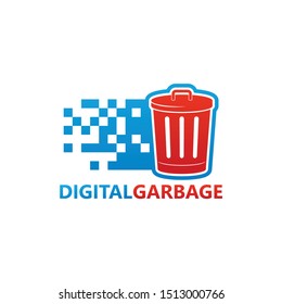 Digital Garbage Logo Template Design