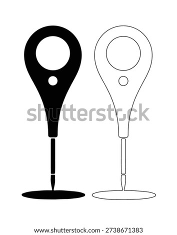 Digital garden sensor, plant water indicator, electronic probe icon, farming tool
