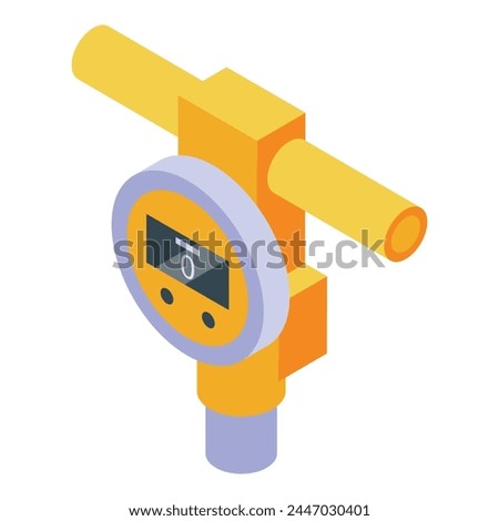 Digital gas detector icon isometric vector. Meter instrument. Leak accident