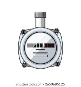 digital gas meter cartoon. analog residential, commercial industrial, flow pressure digital gas meter sign. isolated symbol vector illustration
