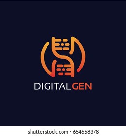 Digital Gen Logo Template Design