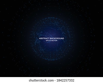 Es un fondo geométrico digital con una sensación de espacio.