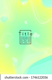 Digital Geometric Cover Design with Gradient and Abstract Lines, Figures for your Business.  Template Fluid Rainbow Poster Design, Gradient Effect for Dj Party.