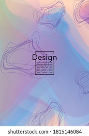 Diseño de portada geométrica digital con líneas de gradiente y abstracto, figuras para su negocio.  Diseño de afiches de Afiche de Aluminio con Aluminio Fluido, efecto gradiente para el Festival Electrónico.