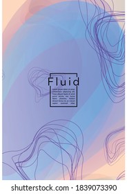 Diseño de portada geométrica digital con líneas de gradiente y abstracto, figuras para su negocio.  Diseño de afiches de arco iris fluido de carátula, efecto gradiente para la fiesta disco.