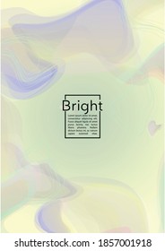 Digital Geometric Cover Design with Gradient and Abstract Lines, Figures for your Business.  Mockup Fluid Rainbow Poster Design, Gradient Effect for Annual Report.