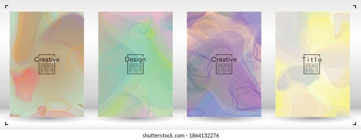 Digital Geometric Cover Design mit Farbverlauf- und Abstraktlinien, Zahlen für Ihr Unternehmen.  Cover Fluid Rainbow Poster Design, Farbeffekt für Leistung.