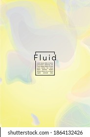 Digital Geometric Cover Design with Gradient and Abstract Lines, Figures for your Business.  Brochure Fluid Rainbow Poster Design, Gradient Effect for Electronic Festival.