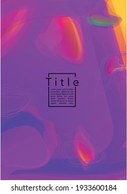 Digital Geometric Cover Design with Gradient and Abstract Lines, Figures for your Business.  Poster Fluid Rainbow Poster Design, Gradient Effect for Event.