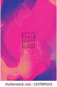 Digital Geometric Cover Design with Gradient and Abstract Lines, Figures for your Business.  Poster Fluid Rainbow Poster Design, Gradient Effect for Presentation.