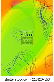 Digital Geometric Cover Design mit Farbverlauf- und Abstraktlinien, Zahlen für Ihr Unternehmen.  Booklet Fluid Rainbow Poster Design, Farbeffekt für den Geschäftsbericht.