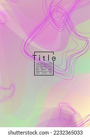 Digital Geometric Cover Design with Gradient and Abstract Lines, Figures for your Business.  Brochure Fluid Rainbow Poster Design, Gradient Effect for Presentation.