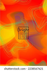 Digital Geometric Cover Design mit Farbverlauf- und Abstraktlinien, Zahlen für Ihr Unternehmen.  Placard Fluid Rainbow Poster Design, Farbverlauf-Effekt für Disco Party.