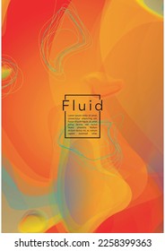 Digital Geometric Cover Design with Gradient and Abstract Lines, Figures for your Business.  Flyer Fluid Rainbow Poster Design, Gradient Effect for Event.