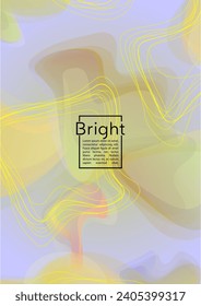 Digital Geometric Cover Design with Gradient and Abstract Lines, Figures for your Business.  Poster Fluid Rainbow Poster Design, Gradient Effect for Performance.