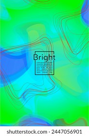 Digital Geometric Cover Design with Gradient and Abstract Lines, Figures for your Business.  Brochure Fluid Rainbow Poster Design, Gradient Effect for Annual Report.