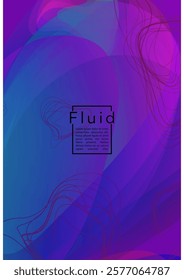 Digital Geometric Cover Design with Gradient and Abstract Lines, Figures for your Business.  Coverage Fluid Rainbow Poster Design, Gradient Effect for Annual Report.