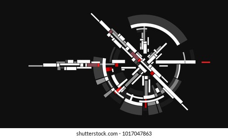 Digital geometric data network  elements abstract background