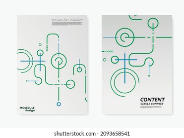 Digital geometric data network elements. Vector abstract background