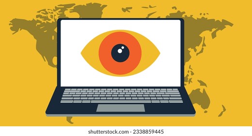 Digital geometric elements abstract vector. Flat abstract background. Eyes