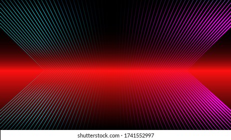 Digital geometric elements speed line perspective tech abstract background