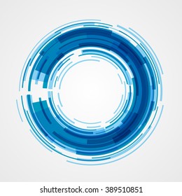 Digital geometric lines circles abstract vector background bright and transparency. 