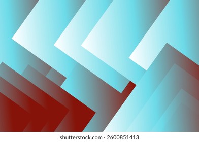 Digital geometric patterns with light blue and red gradient transitions, giving a modern, futuristic and contrasting impression.