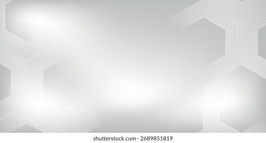 digitale geometrische Streifen Hexagon Linien auf grauem Hintergrund.digital