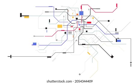 Digital geometric tech elements abstract background