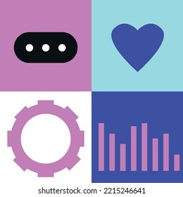 Digital geometric tech elements abstract vector. Flat icons set future technology, artificial intelligence. Hipster style, pictogram, outline elements. Concept for web, logo, branding, infographics.