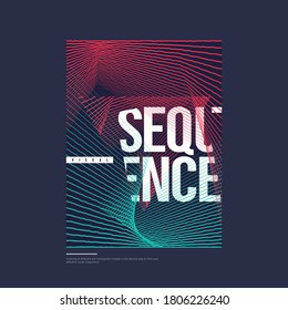 Digital geometric vector illustration, t-shirt print, poster, cover design.