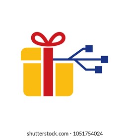 Digital Gift Logo Icon Design