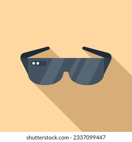 Digital glasses icon flat vector. Vr reality. Video device