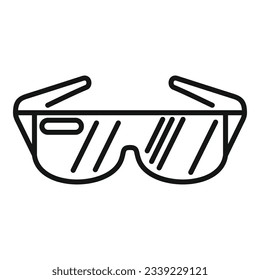 Digital glasses icon outline vector. Vr reality. Futuristic metaverse