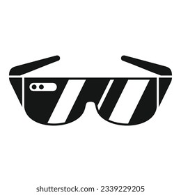 Digital glasses icon simple vector. Vr reality. Video device