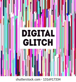 Digital Glitch Effect Abstract Background Screen Stock Vector (royalty 